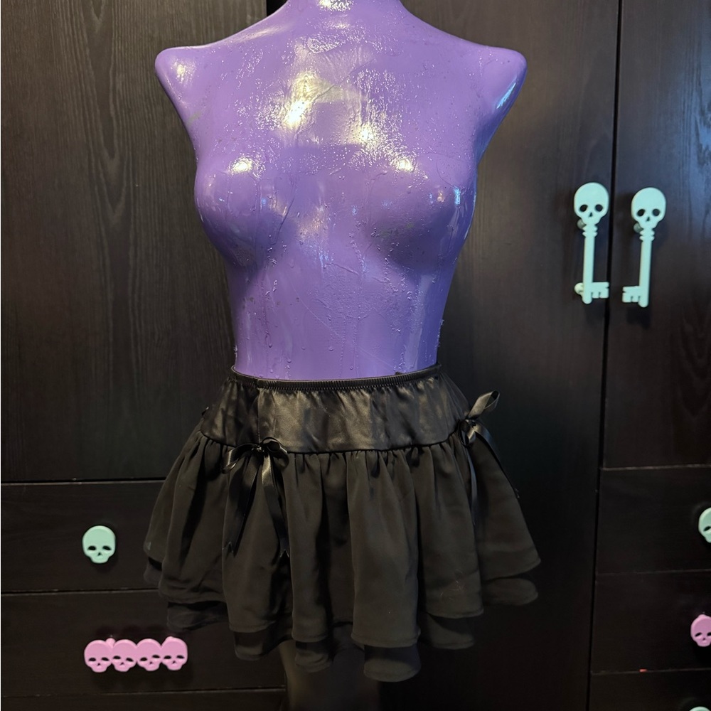 La SENZA Black Sheer Mini Skirt